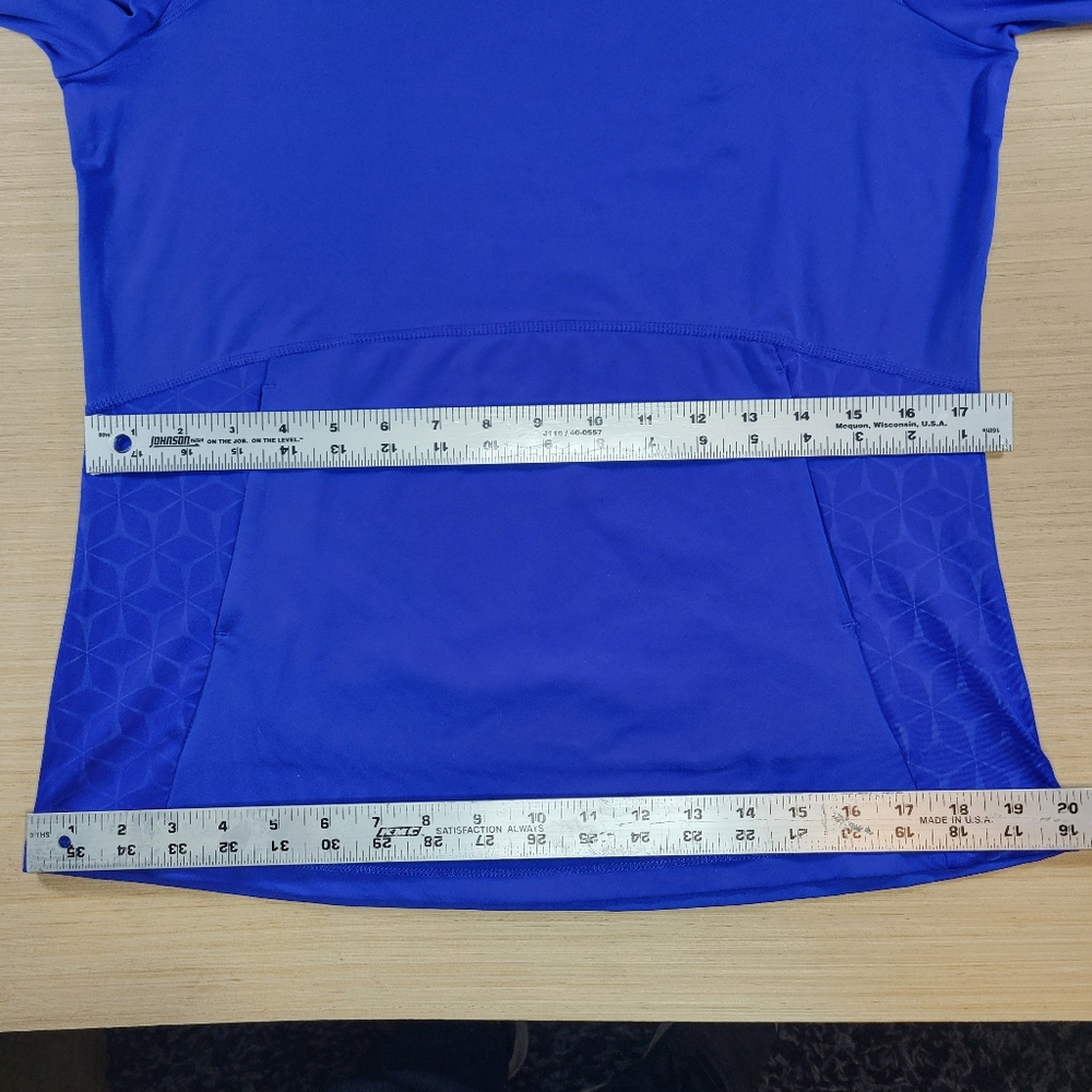 Xersion Quick-Dri Blue Hooded Long Sleeve Athletic Top Small - Picture 8 of 9